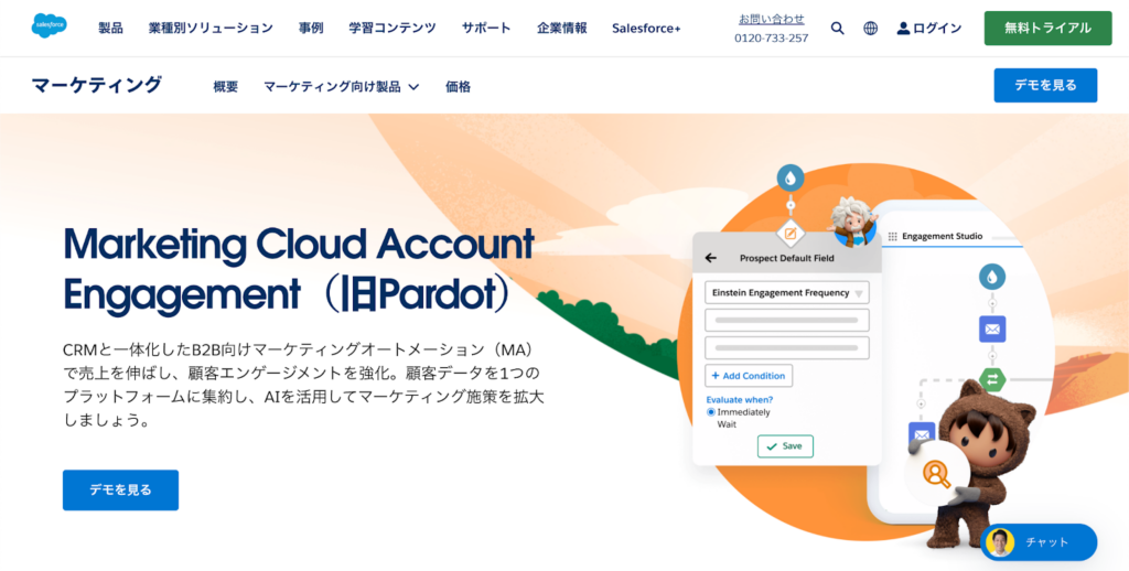 Salesforce Marketing Cloud Account Engagement（旧Pardot）　ホーム画面